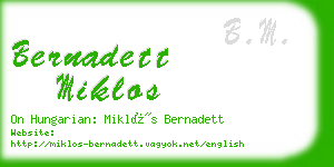 bernadett miklos business card